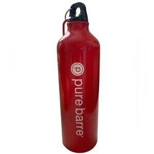 Pure Barre NEW 24oz Red Aluminum Water Bottle